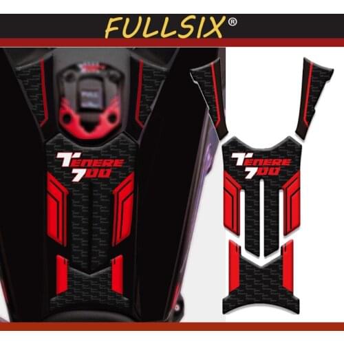 Motorcycle 3D Carbon Fiber Tank Pad Decal Protector Stickers Fit For Yamaha Tenere 700 Tank Stickers tenere700