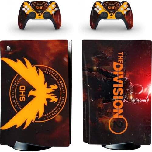 The Division PS5 Standard Disc Edition Skin Sticker Decal Cover for PlayStation 5 Console and 2 Controllers PS5 Skin Sticker