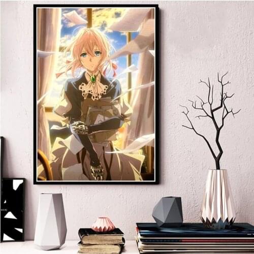 Home Decor Canvas Printed Painting Wall Artwork Violet Evergarden Classic Anime Nordic Poster Modular Pictures For Children Room