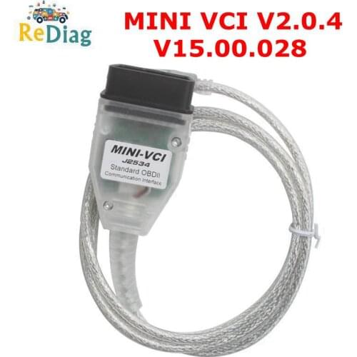Newest V15.00.028 FT232RL Real V2.0.4 Firmware MINI VCI j2535 Support VPW Protocol MINIVCI V2.0.4 Stable For Toyota Techstream