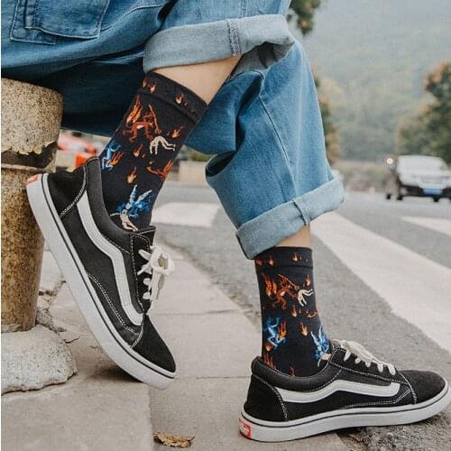 Striped Teapot Teacup Teakettle Middle Socks Purple Bird Street 4seasons Women Retro Sport Cotton Leaf Brown Bear Olive Branch