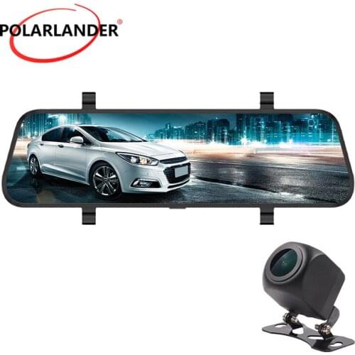 V21 Touch Screen 10 Inch Rear Camera Streaming Media Driving Recorder TF Card 200mAh 170° 2 Million Pixels Black USB 64GB IPS