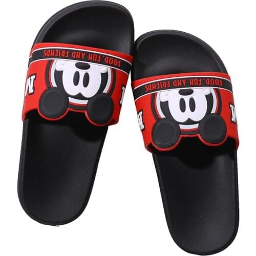 Disney Mickey Mouse Cartoon Slippers Girls 2021 Summer Leisure Beach Slippers fashion Soft bottom Home Student Sandals