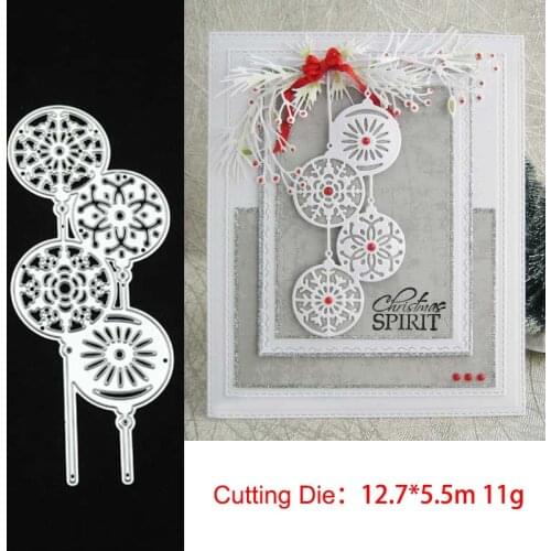 Snowflake Chain Die Christmas Scrapbook Craft Dies Metal Cutting Die 3D Stamp DIY Scrapbooking Card Making Photo Decor
