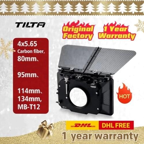 Tilta MB-T12 4*5.65 Lightweight Carbon Fiber Matte box (Clamp on) For 15mm Rod Camera Rig For 5D RED ARRI SONY DSLR BMPCC Cage