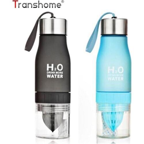 Transhome Fruit Water Bottle With Infuser 650ml Lemon Juice Fruit Water Bottle Infuser Drinkware For Outdoor Portable Shaker