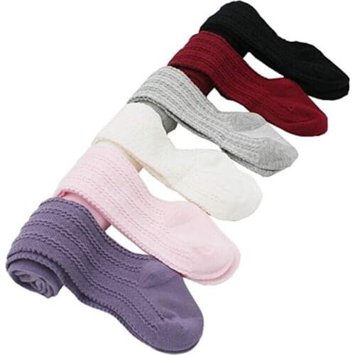 6 pieces of knit tights winter pantyhose of baby girls