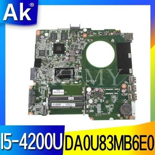 High quality 734426-501 734426-001 734426-601 for HP 14-N Motherboard I5-4200U DSC 8670M 2GB DA0U83MB6E0 REV:E 100% Tested