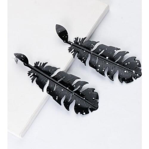 INS Black Fashion Fishbone Earrings New Bohemia Style Pendant Eardrop Jewelry Accessories Ladies Eaebob Gifts 2021 Arrived