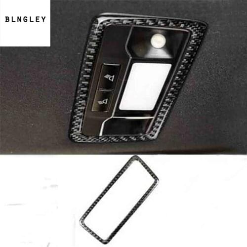 1pc Epoxy glue carbon fiber grain rear reading light panel decoration cover for 2016 2017 2018 Lexus RX300 270 200T 450H