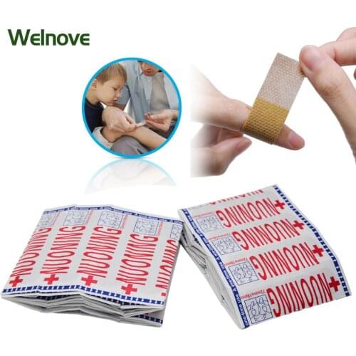 100Pcs Band Aid Wound Dressings Sterile Hemostasis Stickers First Aid Bandage Heel Cushion Adhesive Plaster Random Color Z37001