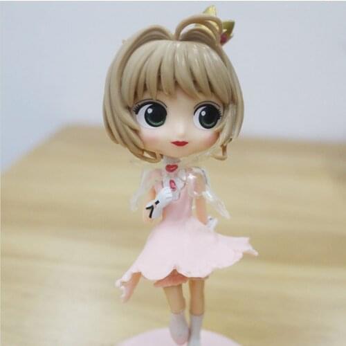 15CM Pink Anime Card Captor SAKURA Doll Model Figure Cake Ornaments Toys Collection Gift For kids