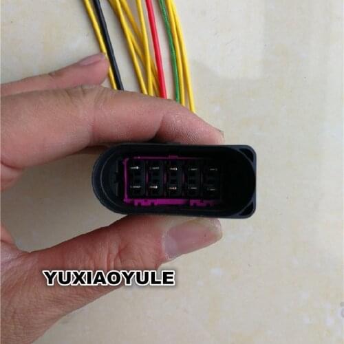 2/4/10pcs/lot 10 Pin/Way Headlamps Male Connector Plug Adapter Wire Cable Pigtail For AUDI VW SEAT Skoda VAG Group 1J0 973 835