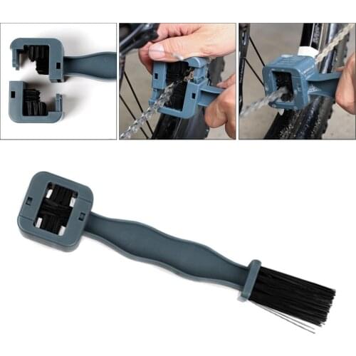 2N1 Bike Chain Brush with Buckle Design Bicycle Chain Cleaner Tool for Cycling Bicycle Motorcycle Cleaning Wash Tool