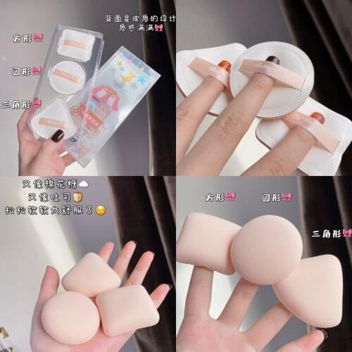 3PCS/SET Cosmetic Puff Face Powder Foundation Puff Portable Makeup Sponge Cosmetic Egg Makeup Tools Foundation Concealer Blender