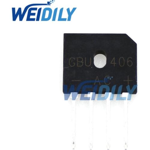 10PCS GBU406 600V 4A Rectifier Bridge New