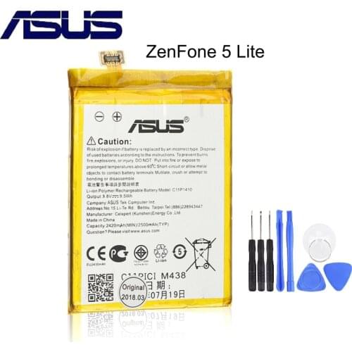 Original ASUS C11P1410 High Capacity Battery For Asus Zenfone 5 Lite A502CG 2500mAh Genuine Battery