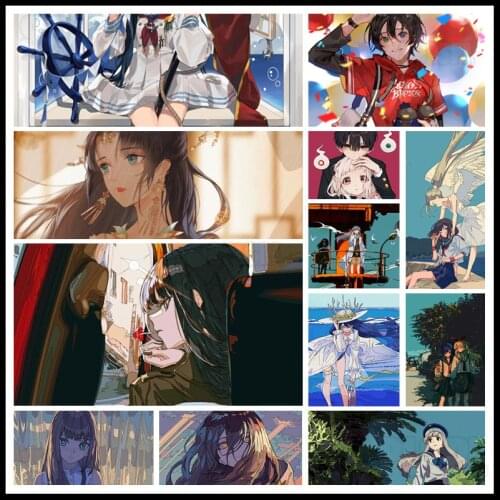 Diamond Painting Cartoon Japanese School Uniform Sailor Uniform Uniform Angel Girl Wing Youth Sunshine Boy Porch Decor Pictures