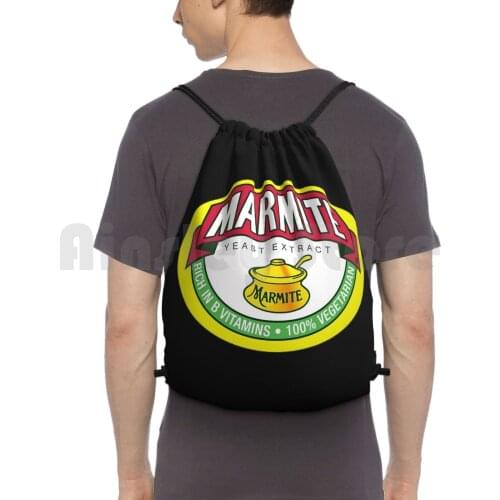 Best Seller Marmite Backpack Drawstring Bags Gym Bag Waterproof Food Marmite Australia Vegemite Funny Love Hate Toast