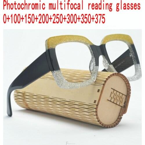 Oversized Sun Photochromic Reading Glasses Asymptotically Progressive Reading Glasses Men Presbyopia Multifocal Glasses FML