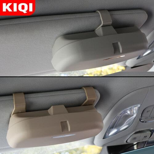 KIQI Car Glasses Case Sunglasses Holder Box for Kia Rio K2 K3 K5 K4 K9 K900 KX3 KX5 KX7 Cerato Soul Forte Sportage Accessories