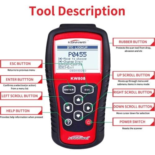 MS509 same KW808 car fault diagnosis instrument detection decoder scanner ELM327OBD2AL519