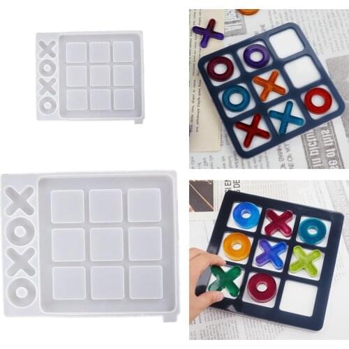 Resin Jewelry Molds Epoxy Resin Casting Molds, Hand Made Tic-tac-toe Plate Molds