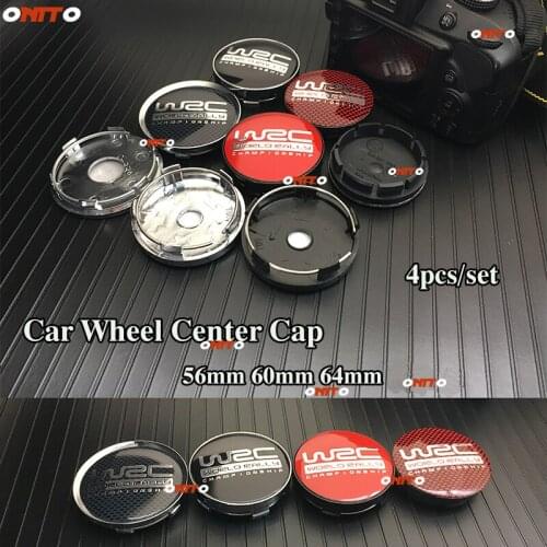 Chrome /ABS Car Logo Wheel Center Cap Covers 4PCS logo 56mm 60mm 64mm Wheel Hub Cap 5.6cm 6cm 6.4cm fit for all car