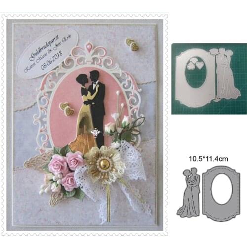 Metal Cutting Dies Cut Die Mold Couple Bride Groom Wedding couple Scrapbook Paper Craft Knife Mould Blade Punch Stencils Dies