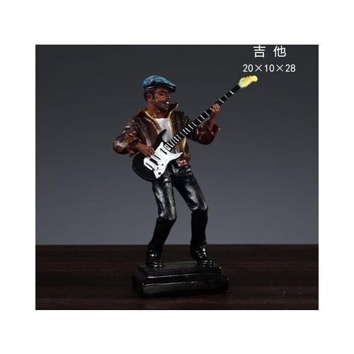 American style music resin sculpture table top decoratio works figures shapes handicrafts furnishings bars home decorations cutt