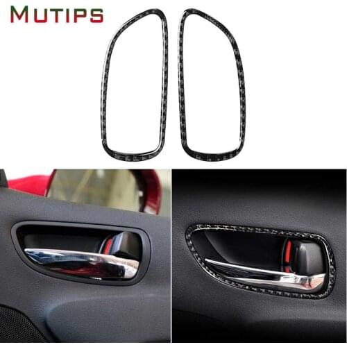 Muitps Car Front Door Handle Bowl Frame Panel Stickers Carbon Fiber Interior Car Accessories For LEXUS IS250 300 350C 2006-2012