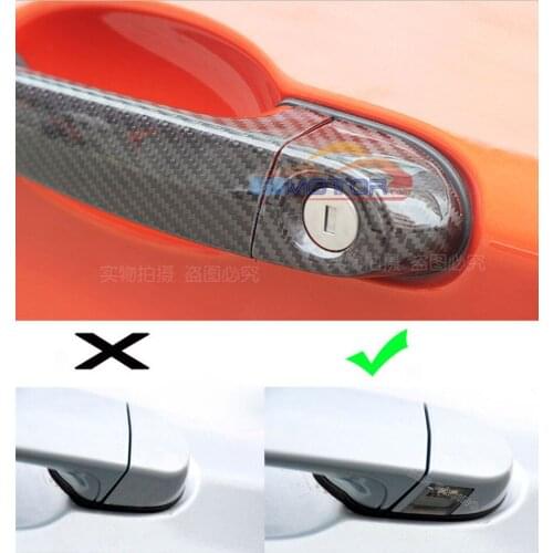 Real carbon fiber New Door Handle Bar Cover Fit for BMW E70 E90 E92 E93 F30 F35 4Door 05-15 LHD B222