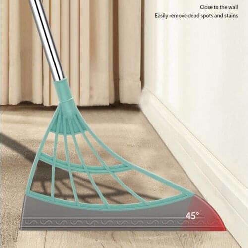 Silicone Mop Magic Wiper Broom Wipe Squeeze for Wash Floor Clean Tools Windows Scraper Pet Hair Non-Stick Sweeping and Kitchen