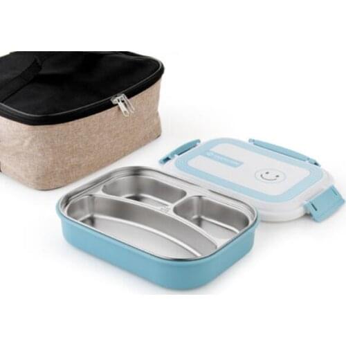 Heat preservation mess tin canteen Lunch Box Fast food dish Snack plate with bag