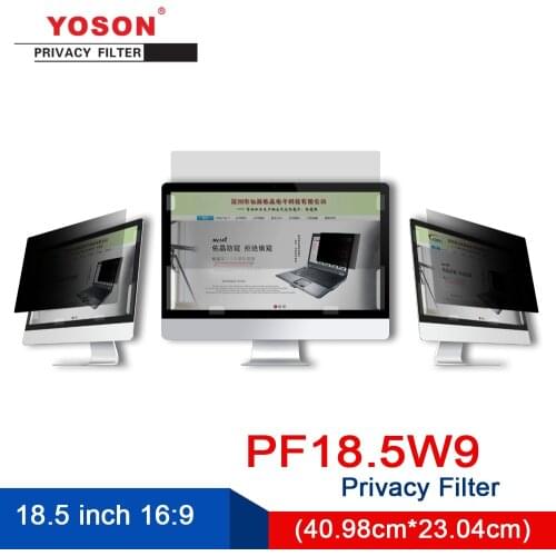 YOSON 18.5 inch Widescreen 16:9 computer screen Privacy Filter/anti peep film / anti reflection film