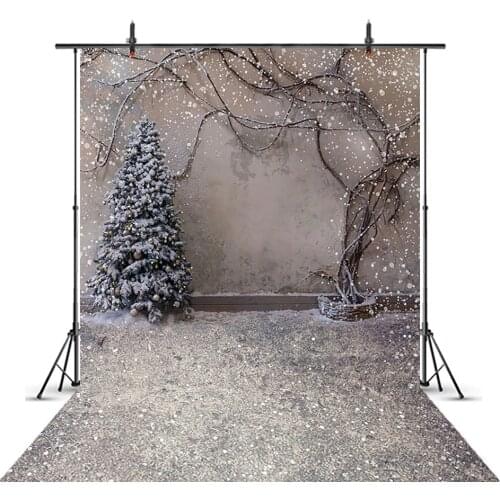 Snow Portrait Backdrop for photography Snowflake Background for photo booth studio Christmas Tree Photocall fondos Winter