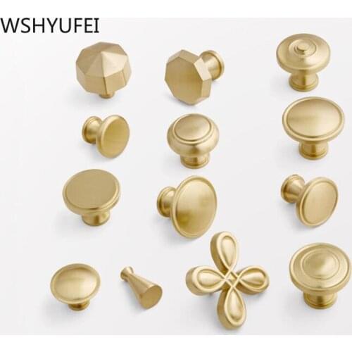 Hot Sale Lightweight brass small handle Drawer closet knob door handle cabinet door handle Home Hardware Accessories WSHYUFEI