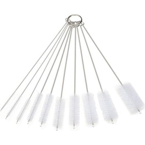 10pcs Set Car Fish Tank Pipe Cleaning Brush Feeding Baby Bottle Suction Tube Glass Tube Spiral Straw Brushes Wash Tool Parts