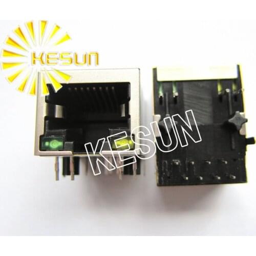 FREE SHIPPING 10PCS x RJ45 Shield type With Transformer PCB Right Angle Modular Female Network Socket replace HR911103A