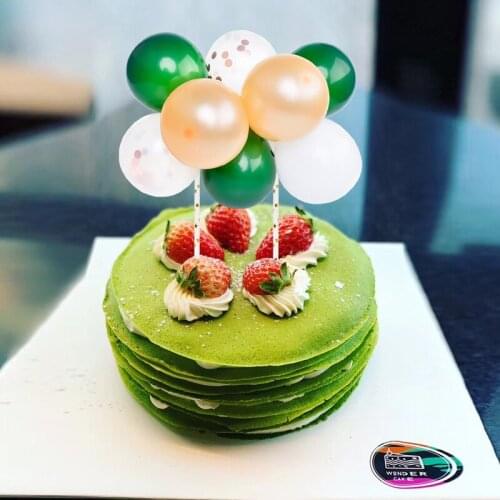 10pcs Balloon Cake Topper Cute Garland Wedding Cake Toppers for Girls Birthday Party Baby Shower Cake Decorations 5inch Balloons