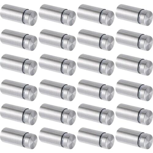 100 Packs Sign Standoff Screws Stainless Steel Wall Standoff Mounts Nail for Glass Artwork and Displays (1/2 x 1 Inch)