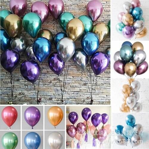 12 inch metal color latex balloon thickened pearlescent metal ball wedding party decoration balloon birthday party decoration