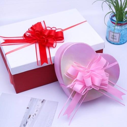 200pcs Beautiful birthday Pull Bow ribbon for Gift Packing Party Wedding Car decorations xmas present wrapping pullbows
