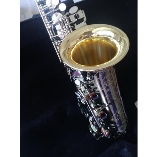 2021 New Arrival Brand Alto Saxophone Nickel Silver Key E-Flat Music Instrument Sax Professional Performance With Case Gift Reed