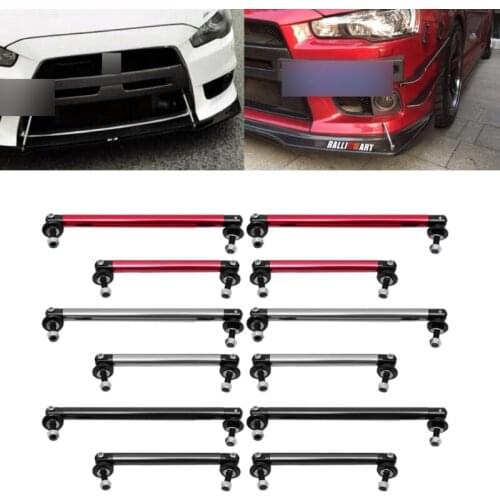 2x Adjustable Universal Front Rear Bumper Lip Splitter Strut Brace Rod Support Bar