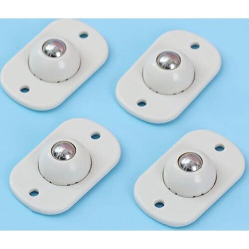 4PCS Universal Pulley Paste Type Adhesive Storage Box Pulley Can Self-adhesive Pulley Home No Noise No Scratches Box
