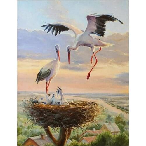 5d Diamond Painting full square birds family Cross Stitch DIY Diamond Embroidery Animal Pattern rhinestones Mosaic wall art Gift