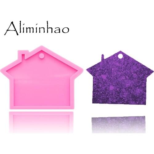 DY0112 Shiny house silicone mold for resin Liquid silicone mold DIY Resin Decorative Craft DIY Keychain Mold