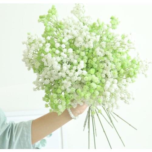 Color soft glue 135 pcs stars Artificial Gypsophila Flower Fake Silk Wedding Party Bouquet Home decoration