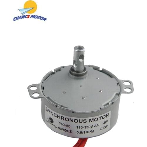 Incubator Motor TYC-50 110V AC Small Low Speed Synchronous Motor 0.8/1RPM CCW Slow Speed Electric Motor